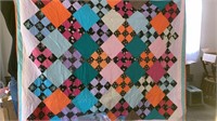 9-patch handmade quilt 80” x 70”