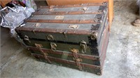 Old steamer trunk flat top