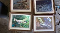 Stack of foil airplane pictures