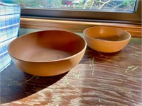 Ellingers Vintage Agatized Wood Bowls