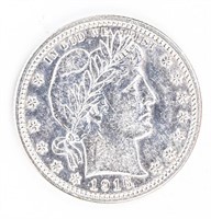 Coin 1916-D Barber Quarter in Choice BU