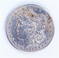 Coin 1887-S  Morgan Silver Dollar Almost Unc.
