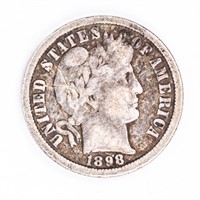 Coin 1898-O  Barber Dime in Fine*  Scarce!