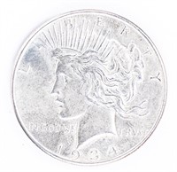 Coin 1934  Peace Silver Dollar Gem Brilliant Unc.