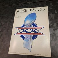 Super Bowl Game Program 1986 Bears vs Patriots