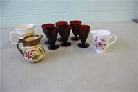 Royal Grafton Milks Jugs, Wade & Glasses