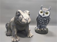 Ceramic Frog & Owl