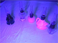 Miniature Oil Lamps, Depression Era