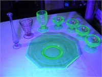 Depression Glass, See Pic for Glow