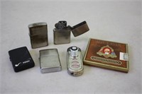 Older Zippo Lighters, Cigar Box & More
