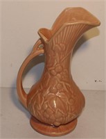 Pink Mccoy Pottery grapevine pitcher 9"