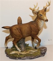 Porcelain bisque figure "Stag" by Andrea