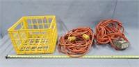 Crate & 2- Extension Cords