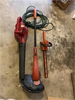 blower, weed eater, trimmer, cord
