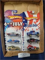 6 NOS 4TH OF JULY & FLAG DAY HOT WHEELS