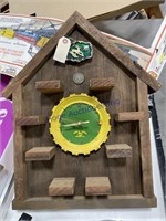 JOHN DEERE WOOD CLOCK 22TX18"W