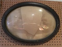 Antique Convex glass Oval Portrait frame.