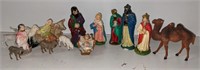 Flat of Various Nativity Scene Pieces