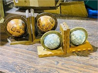 2 sets of globe book ends