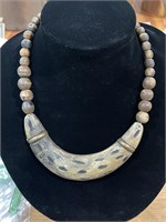 Cool Wooden Carved Necklace & Beads