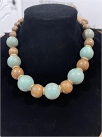Very Pretty Lightweight Wooden Beaded Necklace