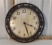 Carmel Slag glass clock
