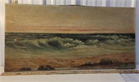 Signed Arnold Oil on canvas - ocean 1918