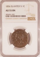 Choice AU 1856 Large Cent