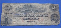 2-$2(1849 Pocasset Bank,1853 Railroad Bank)