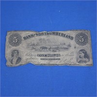 2-$5(Bank of North Cumberland,1860 Clinton Bank)