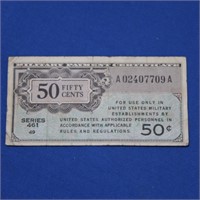 2-50¢ Military Payment Certificates Series 461&471