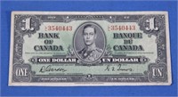 $1 1937 Canadian Bill