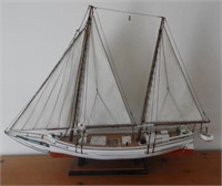 Lot #518 - Hand crafted wooden sailing Bugeye