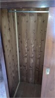 Wooden cedar-lined closet  40” w x 23” deep