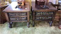 Lane pair of end stands - matches coffee table