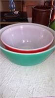 Pyrex color mixing bowls set of 2