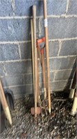 Pitch fork and garden tools