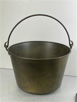 Ansonia Brass Co Brass Bucket, 17 1/2"h