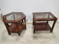 Glass Topped Side Tables