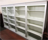 (4) Matching White Painted Open Bookcases