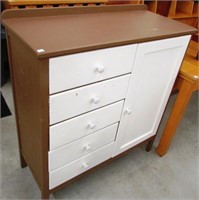 Brown & White Painted Chiffarobe