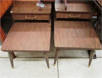 Pair Of Mid Century Step End Tables