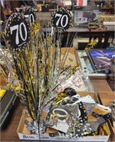 FLAT BOX OF 70TH BIRTHDAY PARTY DECORATIONS