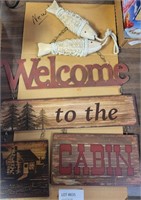 NEW WELCOME TO THE CABIN DECORATIVE SIGN