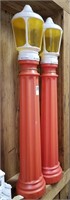 Pair of blow mold lantern posts