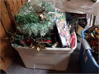 Mixed plastic tub lot of Christmas items