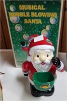 Musical Bubble Blowing Santa with box