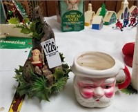 Santa mug and Santa in tree decoration