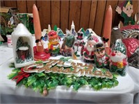 Candle lot Vintage  Merry Christmas sign