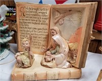Ceramic Nativity and Scripture